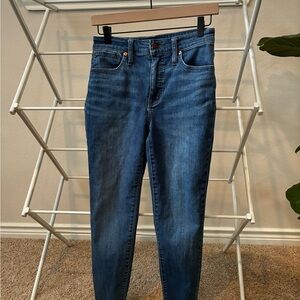 Madewell curvy high rise skinny crop jeans
